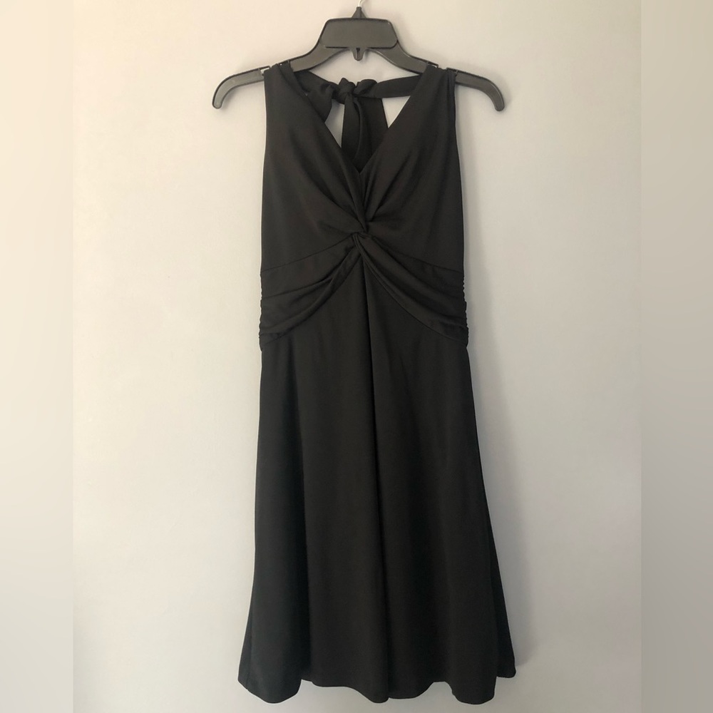 White House Black Market Halter Dress Size 4 Black